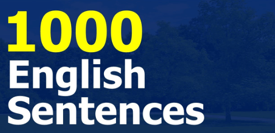 1000 english sentences used in daily life